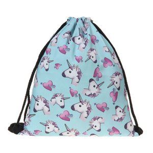 Unicorn Print Drawstring Backpack